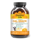 Country Life Cal-Snack, Calcium à croquer, Magnésium avec vitamine D, 1000mg/500mg/50 UI, Sans lait, Vanilla Orange Flavor, 60 Wafers, Certifié sans gluten, Vegan certifié