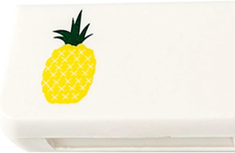 SagaSave Travel Pill Case 3 Compartiments Portable Pill Case Étanche à la poussière et à l'humidité-proof Daily Pill Case Petite boîte à pilules pour les vitamines, huile de poisson, suppléments (Pineapple)