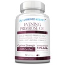 Sciences approuvées Huile de Primrose du soir - Résistance maximale - Presse à froid - 10 % GLA - Équilibre hormonal, santé de la peau et du coeur - 60 Softgels - Tous naturels