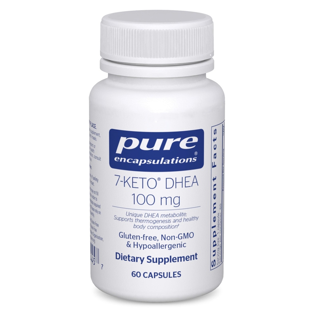 Encapsulations pures DHEA 7-Keto 100 mg Unique DHEA Metabolite Supplément pour soutenir la thermogenèse et la composition corporelle saine*