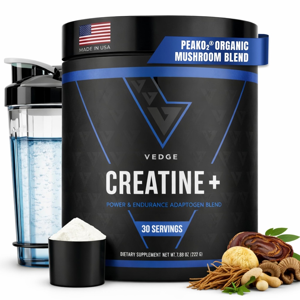 VEDGE Nutrition Créatine += Poudre végétale monohydratée de créatine== Énergie, performance et fonction== Aides ergogéniques pour les athlètes== 30 portions