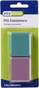 EZY DOSE Daily Travel Pocket Pharmacie Organisateur Pill, Petit Organisateur Vitamine, Compact Medicine Container, Travel Friendly, Portable Pill Box, Couleurs May Vary, 2-Pack, BPA Free