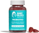 Bébé Blues Gommies probiotiques pour les femmes – Flacon de fraise biologique – Santé de la peau, de la peau et du vagin – 5 milliards CFU DE111® – Supplément quotidien végétalien pour les mères – Soutien pré/postnatal
