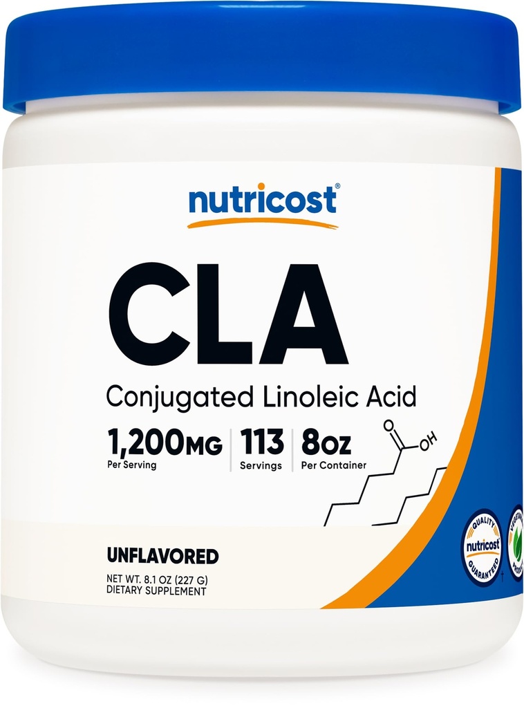 Nutricost CLA (acide linoléique conjugué) 8 oz (227 g) Poudre - Sans gluten, sans OGM