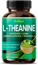 GriMed L-Theanine 11,900mg- X10 Power with Apigenin, GABA Ashwagandha, Rhodiola - Relaxation & Restoration Focus and Memory - Made in USA (150 Count (Pack of 1))