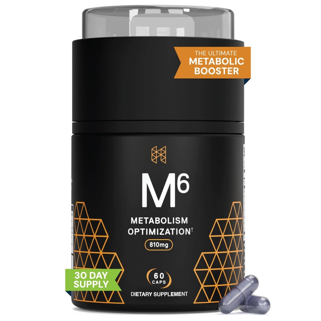 Nutrition haute performance Métabolisme Booster, HPN M(6) Fat Burner, Natural Weight Loss Supplément, Soutien Lean Muscle, Augmenter l'énergie, Vegan Friendly, cliniquement testé, 60 capsules