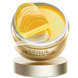 Under Eye Patches, 40 paires de masques d'œil en or 24K avec collagène, Patchs d'oeil pour les yeux puffy, les cercles sombres et les rides, Masques sous les yeux pour les soins de la peau ensemble, Gel Pads Spa Cadeaux pour les femmes et les hommes