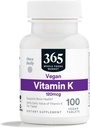 365 par marché des aliments entiers, vitamine K 120 MCG, 100 comprimés