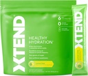 Xtend XTEND Hydratation saine : packs de poudre d'hydratation supérieure : mélange de boissons électrolytes : 3 acides aminés essentiels : NSF certifié pour le sport : 28 bâtons, citron Lime