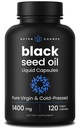 NutraChamps Black Seed Oil Organic Cold Pressed (en anglais seulement) 120 Vegan Softgel (en anglais seulement) Virgin Nigella Sativa Pills with Vitamine E & Thymoquinone (en anglais seulement) Riche en oméga 3 6 9