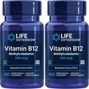 Durée de vie Vitamine B12 méthylcobalamine 500mcg - Supplément de vitamine B12 pour l'énergie générale et la santé du cerveau - Lozanges végétariennes sans sucre dissous dans votre bouche - Une fois par jour - 100 Compte