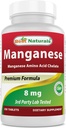 Meilleurs naturels Manganèse (chélate d'acide amino-manganèse) 8 mg- 250 comprimés