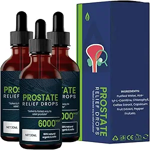 gouttes de traitement de la prostate - gouttes de soulagement de la prostate, gouttes à base de plantes naturelles de la prostate, supplément de soutien à la santé et à la prostate pour la santé des hommes (3pcs)