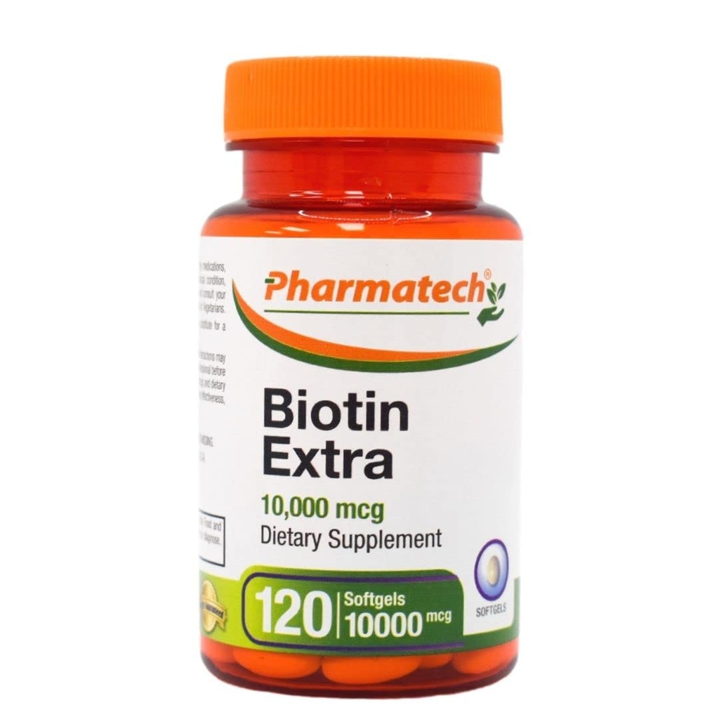 Biotine Vitamine pour la croissance des cheveux, Biotine 10000mcg, améliore la qualité de la peau et des ongles, vitamine B7, supplément pour les femmes, sans gluten, 120 softgels