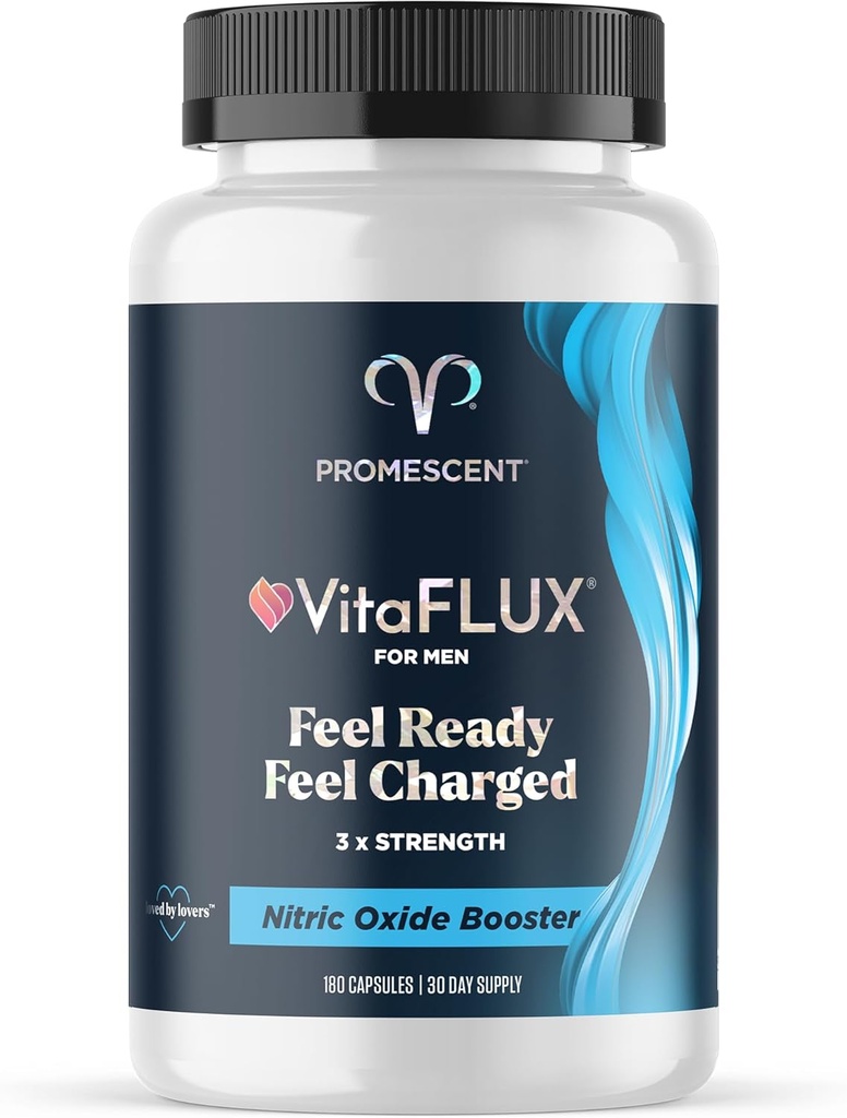 Supplément à l'oxyde nitrique de VitaFLUX, L Arginine l Suppléments à la citrulline de qualité pour les hommes, soutient un flux sanguin sain, supplément à l'oxyde nitrique, 180 capsules