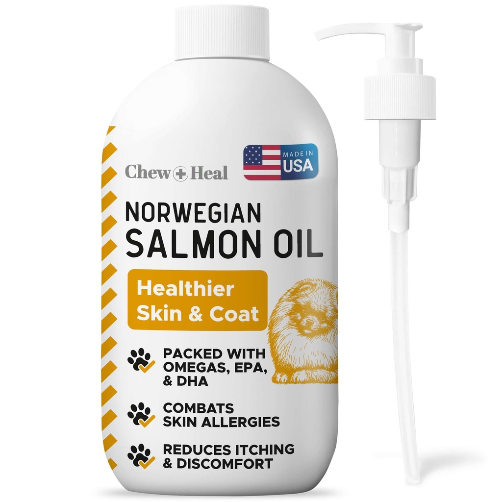 Huile de saumon pour chiens et chats, 32 oz - Supplément Omega-Rich pour une peau et un manteau sains, soutien articulaire et immunitaire - Huile de poisson tout naturel Liquid - Premium Pet Care, Fabriqué aux États-Unis