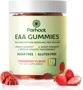 EAA Gummies 120 Gummies (Strawberry), acides aminés essentiels - tous les 9 aminos essentiels (EAA) et tous les aminos à chaîne ramifiée (BCAA), non-OGM, sans gluten, respectueux des végétaux