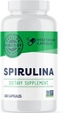 Vimergy Spirulina Capsules – Protéines végétales concentrées soutient la santé immunitaire et la fonction cardiovasculaire – végétalien, kosher, sans gluten – 180 capsules