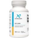 XYMOGEN D3 5000 - Biodisponible Vitamine D3 5000 UI (125 mcg) - Supplément de vitamine D à haute puissance pour soutenir la santé immunitaire, os + santé cardiaque (180 softgels)