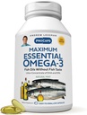ANDREW MOINSMAN Maximum essentiel Omega-3 Menthe - 60 Softgels - Ultra-Pure, Haute puissance Omega-3 Huiles. Haut DHA, pas de soulèvement de l'estomac, pas de contaminants, pas de mercure. Petits softgels faciles à avaler