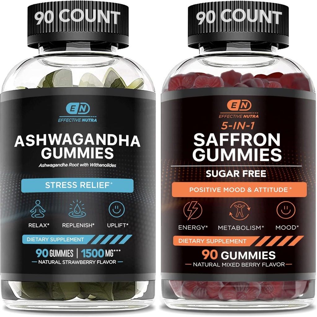 NUTRA EN VIGUEUR Ashwagandha Gummies & Safran Gummies