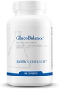 Recherche en biotique GlucoBalance Chrome, Vanadium, L supplément carnitine, soutient la santé métabolique et maintient des niveaux de lipides sanguins sains - 180 capsules