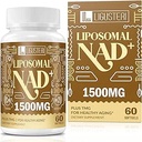 1500 MG NAD+ liposomique, 98%+ Absorption, NAD+ Supplément pour les femmes et les hommes avec TMG, pour la défense du vieillissement, énergie cellulaire, coeur et fonction cérébrale, longévité, 360 Softgels