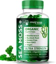 WELLNESS LABSRX Sea Moss Gummies, 3200mg Irish Sea Moss Mixte Berry Flavor avec la puissance maximale Bladderwrack et la racine de lard - soutient la peau, l'énergie et l'immunité - 90 Compte
