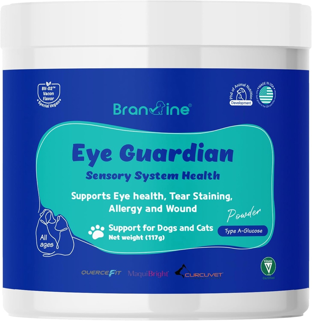 Gardien des yeux pour les chats et les chiens - Soutient la santé des yeux, la coloration, l'allergie et la blessure (117g) avec MaquiBright (poids normal)