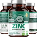 N1N Premium Zinc 50mg [3X Absorption, Vegan] Tous les suppléments naturels d'oxyde de zinc et de citrate pour le soutien immunitaire, la santé de la peau et une meilleure digestion, 100 comprimés