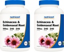 Nutricost Echinacea & Goldenseal Root, 500mg, 240 Capsules (2 bouteilles) - Bouchons de légumes, non OGM, sans gluten