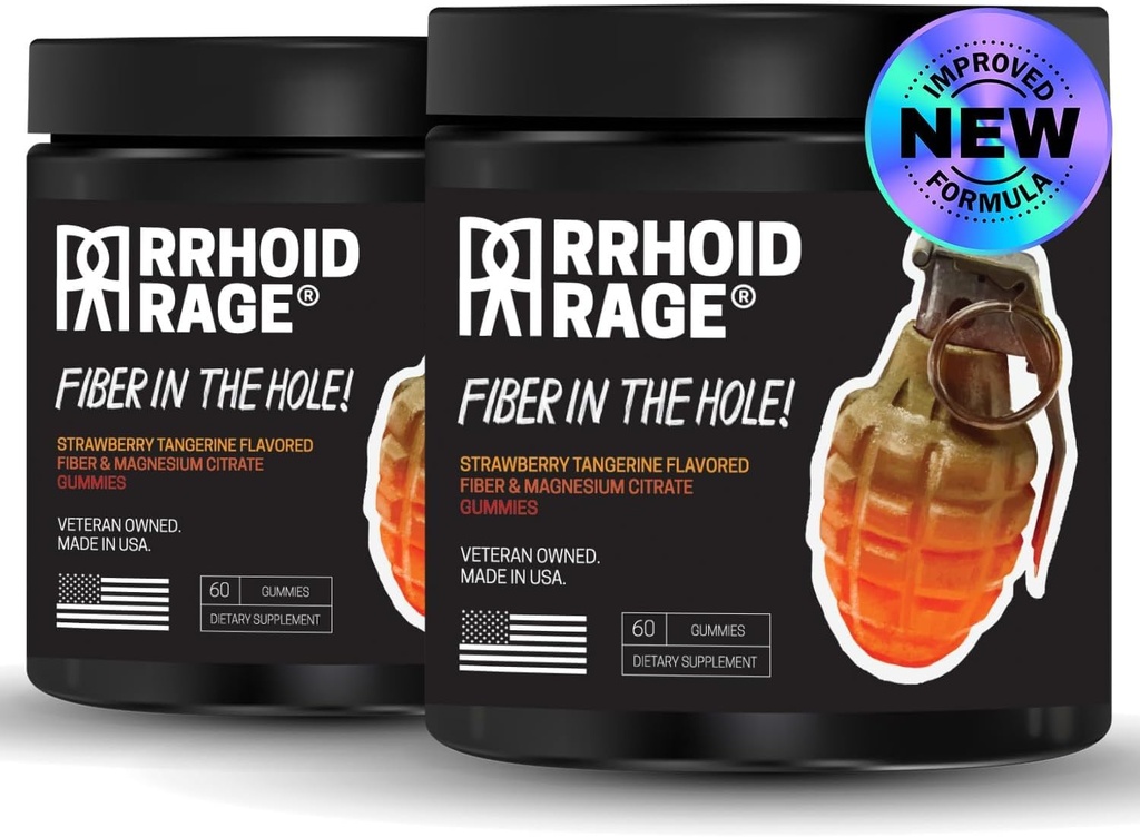 Fibre et Magnésium Gommies, soutient la santé digestive, soulage la constipation, aide à prévenir les hémorroïdes, a à la fois la fibre soluble et insoluble, fabriqué aux États-Unis, 60 ct (2)