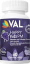 VAL Kids PM Magnesium Gommies (en anglais seulement) Comprimés à croquer sans sucre avec camomille, Magnésium Glycinate + Citrate + Taurate (en anglais seulement) Vitamine B6 & C (en anglais seulement)
