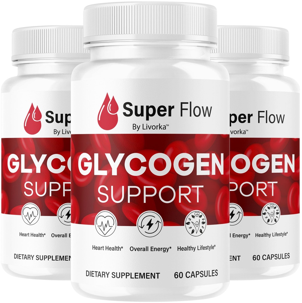 (3 Pack) Super Flow Glycogen - SuperFlow Glycogen Support Capsules, Super Flow, Glycogen Support Super Flow, Official SupperFlow Glycogen Support, Super Flow Glyco Optimizer, 90 Capsules pendant 3 mois