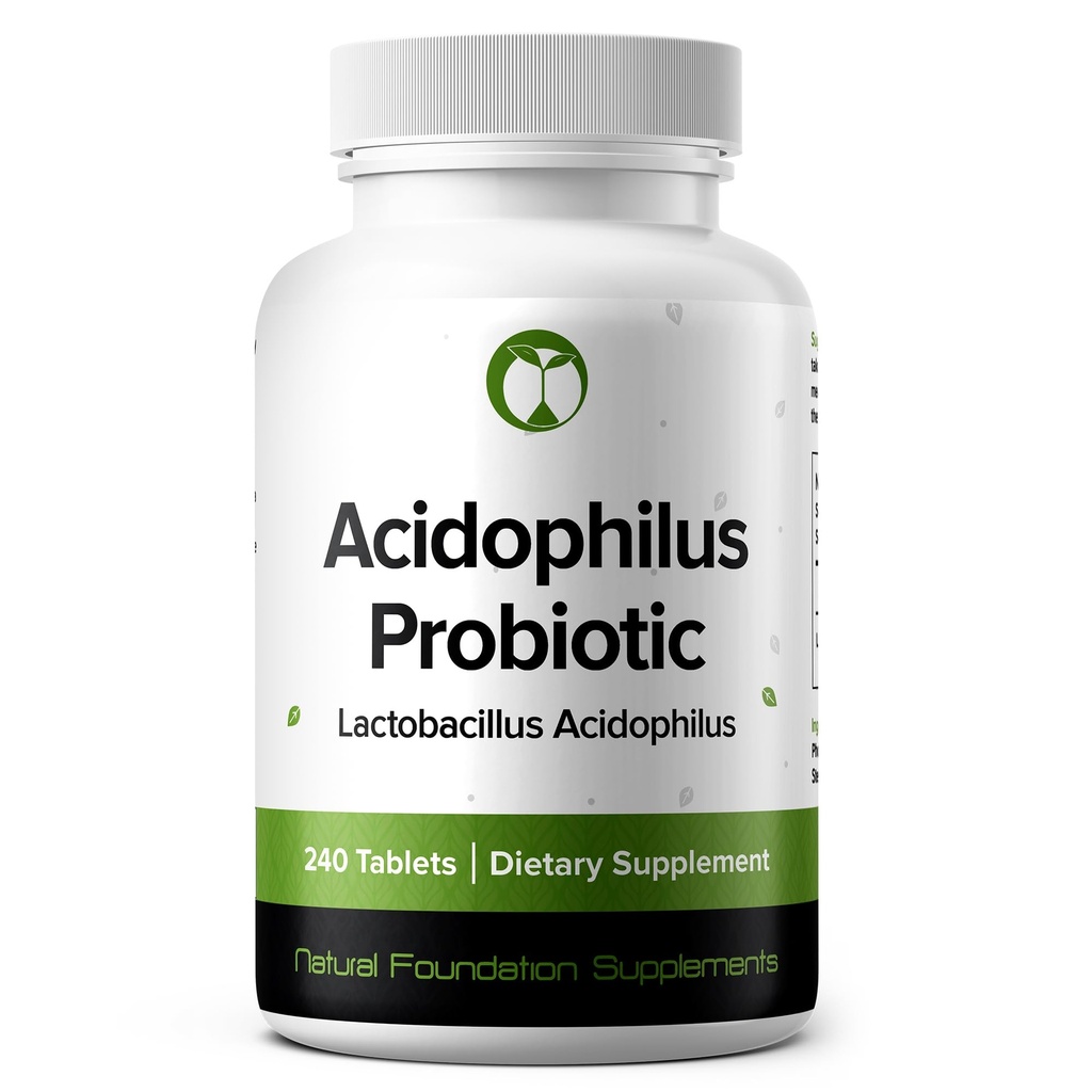 Lactobacillus Acidophilus Probiotic Supplement 240 Comprimés 3 Million CFU Probiotics for Men & Women Supports Intestinal Digestive & Gut Health (240, Lactobacillus Acidophilus)