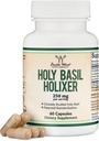 Tulsi Holy Basil Capsules (Holizer Formula) - Le seul extrait de feuille de basilic étudié cliniquement au monde (résultats cliniques après 60 jours d'utilisation) pour l'humeur et la relaxation par le double bois