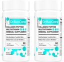 DrBioCare Collagen Peptides pour femmes, Vitamine de beauté et supplément minéral, contient Vitamine D3, Probiotiques pour femmes et peptides de collagène, Complexe Vitamine B, Vitamine E 120 Comprimés