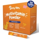 Zesty Paws 10-en-1 Multivitamine de chien - Gut, Immune, Joint, Skin & Coat Support, et plus - Vitamines et suppléments de chien en poudre - Suppléments pour animaux avec l'huile de poisson Oméga et VitaFiber - saumon - 30 Ct