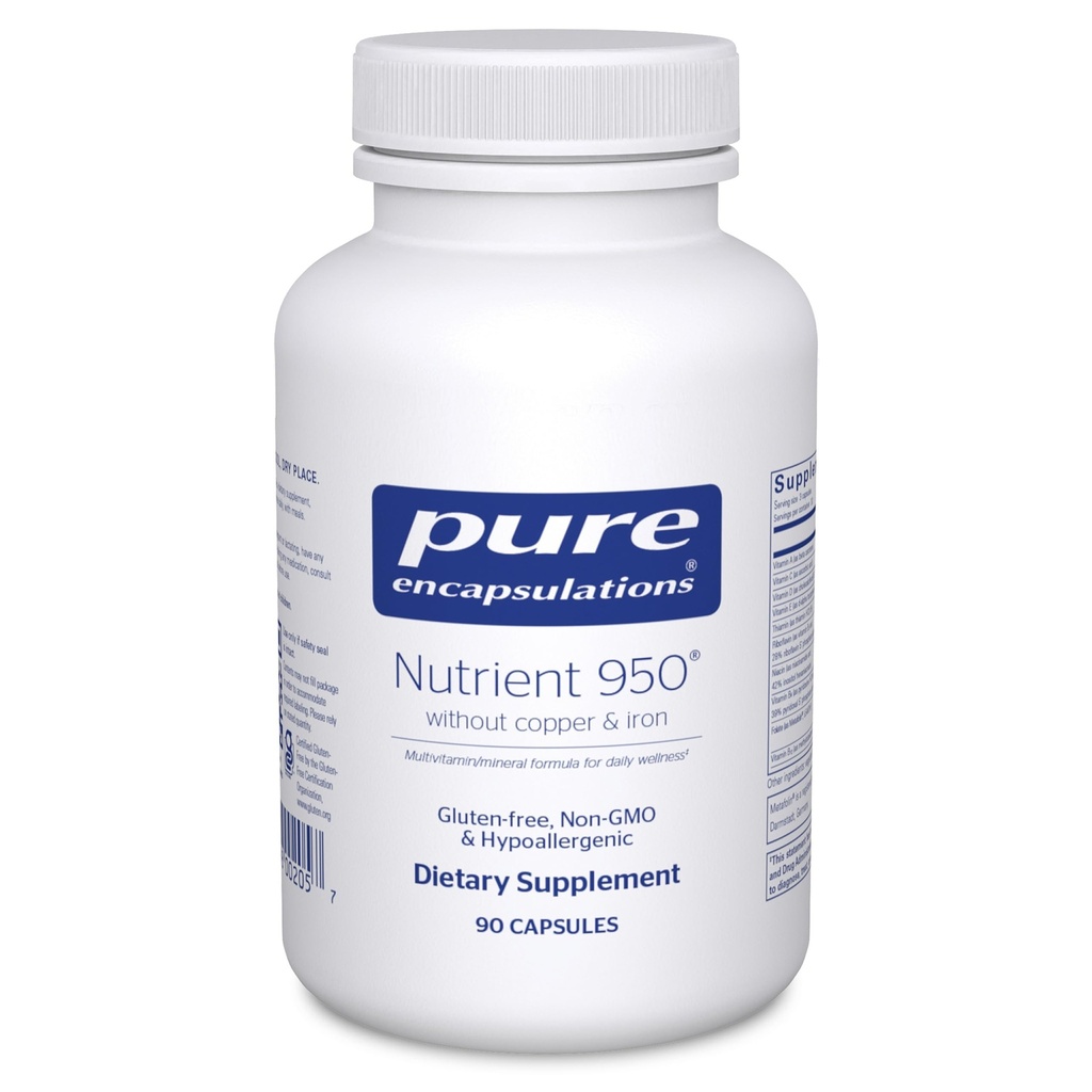 Encapsulations pures Nutrient 950 Sans Cuivre et Iron