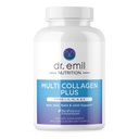 DR. EMIL NUTRIITION Pills multicollagènes pour femmes , Suppléments collagènes pour soutenir les cheveux, la peau, les ongles et les articulations , Suppléments collagènes hydrolysés types I, II, III, V et X , 180 capsules