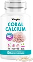 Vitapia Coral Calcium Powder 1000mg Capsules pour la santé globale, la santé des os, équilibre des niveaux de PH, soutien des minéraux traces - 120 Capsules de légumes - Supplément sans OGM et sans gluten