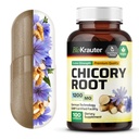 Supplément de fibre de chicorée BIO KRAUTER - 1200 mg Résistance - 100 Compte - Poudre de racine de chicorée - Capsules d'inuline pour support digestif - Vegan