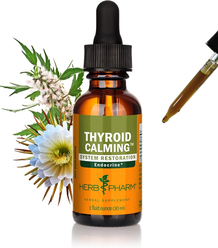 Herb Pharm Thyroïde Calmant Formule à base de plantes liquides pour le support du système endocrinien - 1 Once