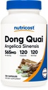 Nutricost Dong Quai 565mg, 120 Capsules - Sans gluten, sans OGM, Capsules végétariennes - Angelica Sinensis