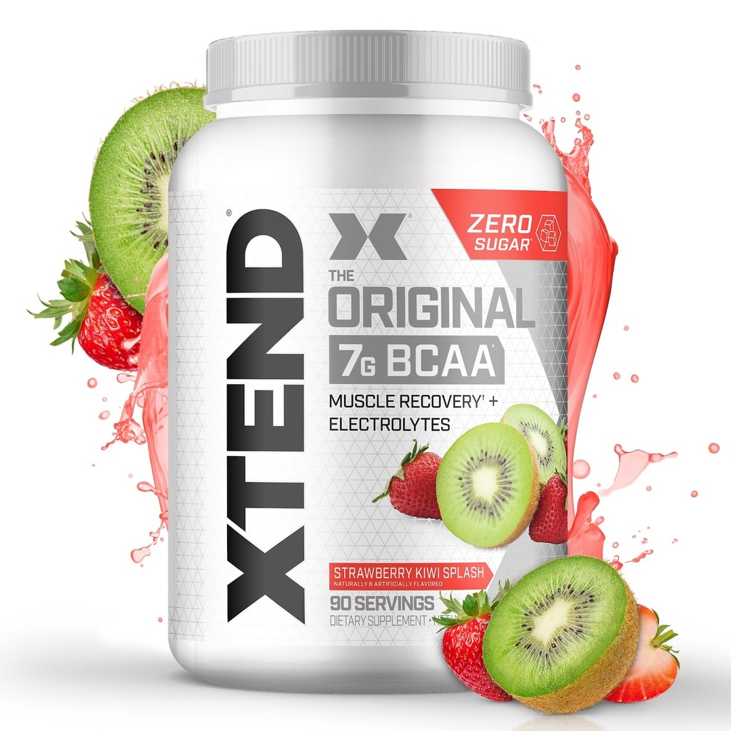 Xtend XTEND Original BCAA Poudre 7g BCAA et 2,5g L-Glutamine, sans sucre après l'entraînement Muscle récupération boisson avec acides aminés pour les hommes et les femmes, 90 portions