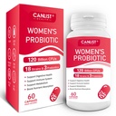 Probiotiques pour femmes120 milliards d'UFC 18 souches 3 prébiotiques et enzymes digestives contient des canneberges biologiques prébiotiques santé des femmes digestives et immunitaires soutien non-OGM soja sans gluten laitiers