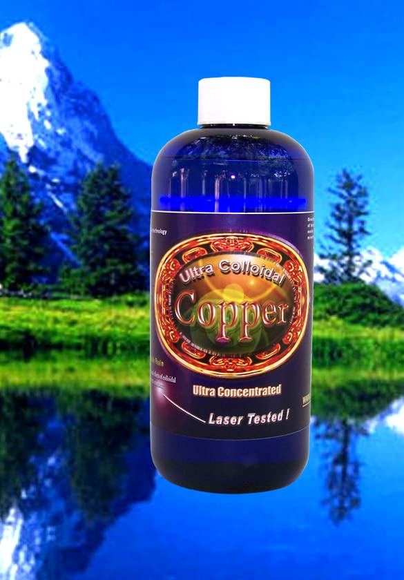 Silver Mountain Minerals Supplément minéral liquide en cuivre colloïdal 16 Oz. 100 PPM