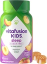 Vitafusion Kids Melatonin Suppléments Gummy, Suppléments de soutien pour le sommeil aromatisés aux pêches tropicales (1), 50 Compte