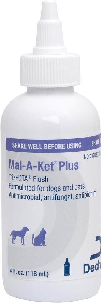 Mal-A-Ket Plus TrizEDTA Flush pour chats et chiens, 4 oz