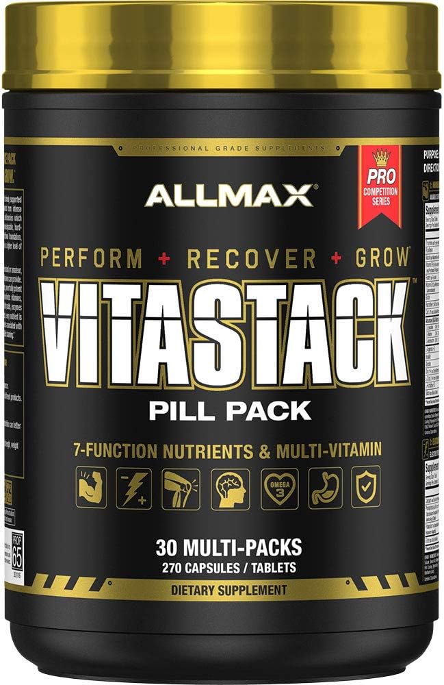 ALLMAX Nutrition Vistatack, emballages de vitamines et de nutriments, 30 emballages